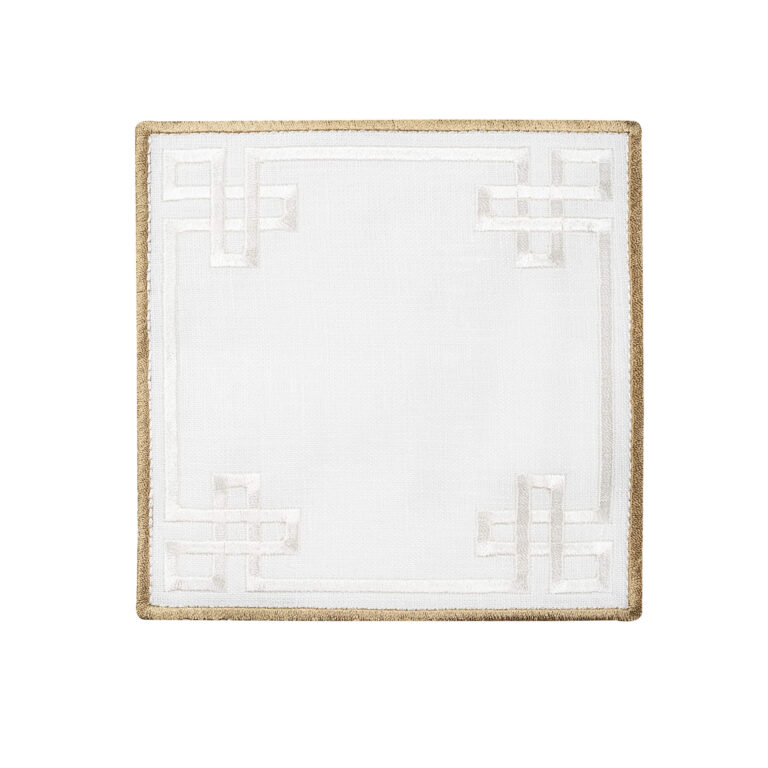 Royal Piramit Ekru & Gold Kokteyl Peçetesi