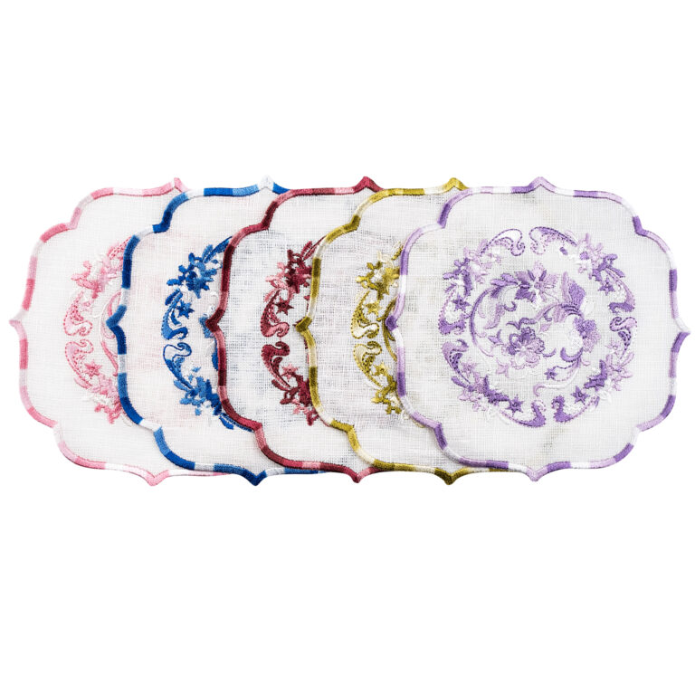 Royal Oval Çiçek Kokteyl Peçetesi