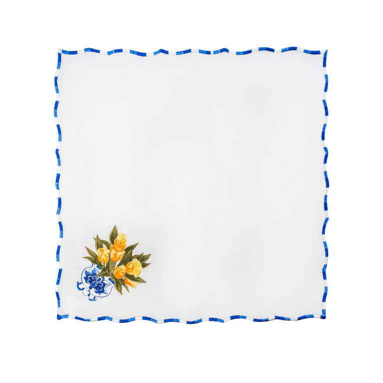 Royal Blue Blanc Servis Peçetesi – Turuncu Lale