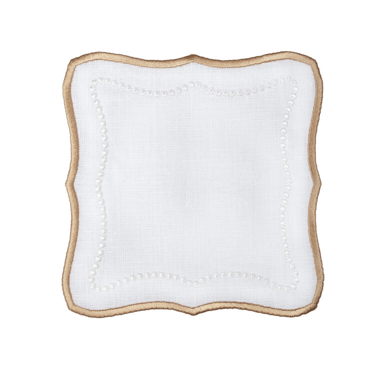 Kare Dalgalı Kokteyl Peçetesi-Gold