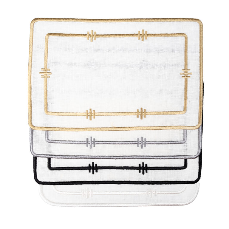 Üç Çizgi Dikdörtgen Tepsi Örtüsü