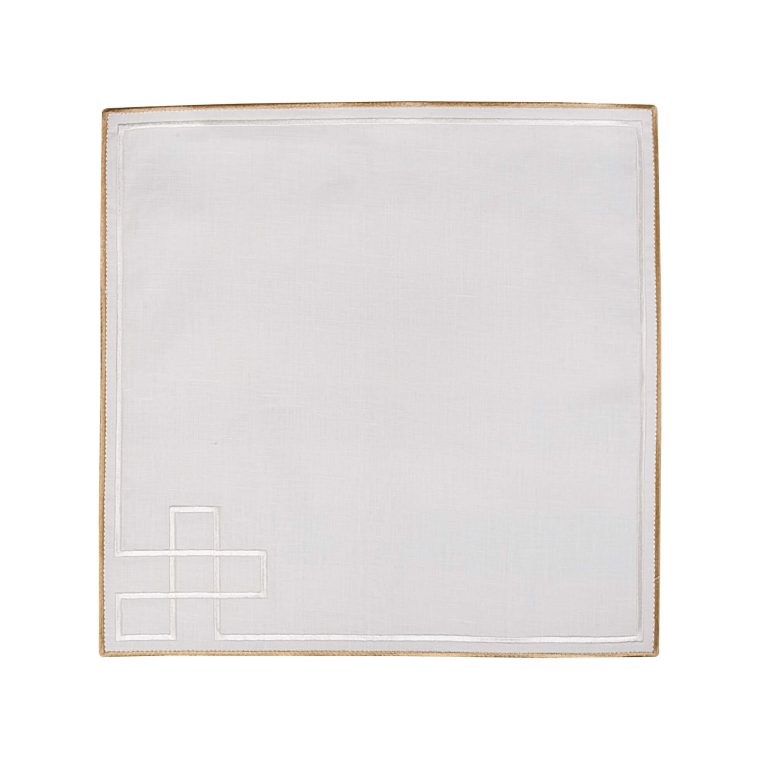 Royal Piramit Ekru & Gold Servis Peçetesi